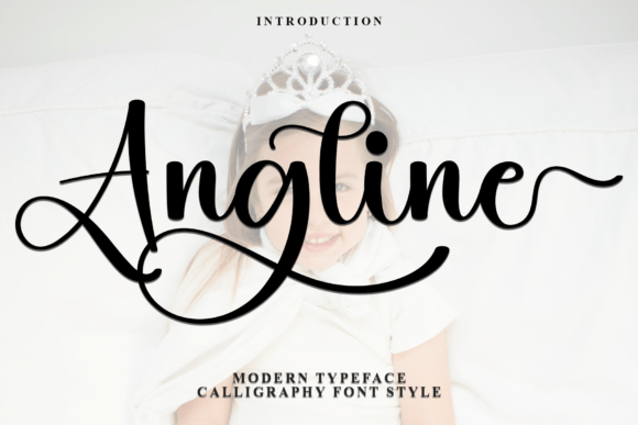Angline Typeface: A Festive Script for Editorial Design