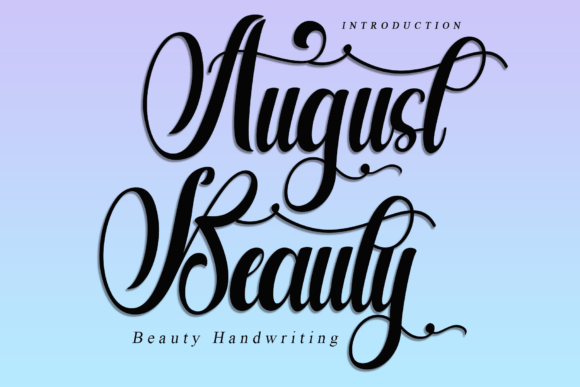 August Beauty: Elevate Your Brand Identity With Elegant Script Typography