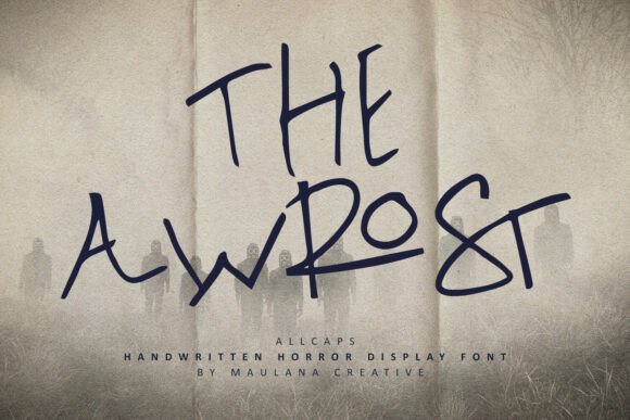 Awrost Typeface Review: A Chilling Handwritten Font for Suspenseful Branding