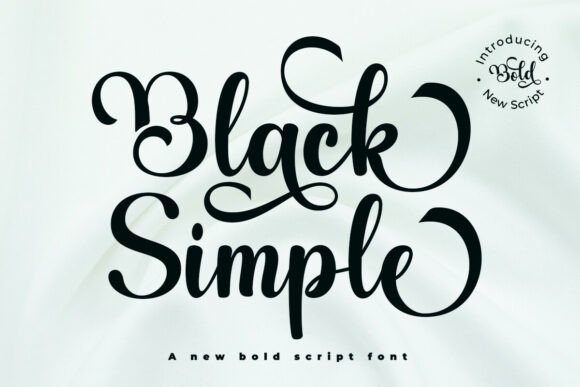 Black Simple: The Bold Script Font for Modern Brand Identity