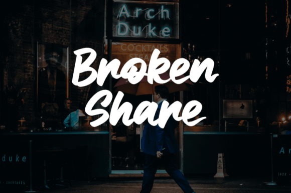 Broken Share: A Modern Script Font for Editorial Design