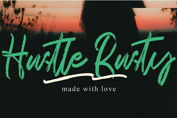 Husttle Rusty: The Bold Script Typeface for High-Impact Campaigns
