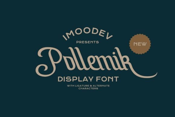 Pollemik: A Vintage Script Font for Editorial Elegance