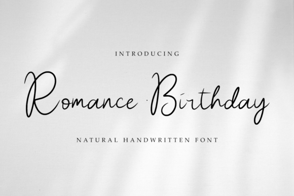 Romance Birthday Font Review